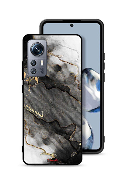 Tolwak غطاء حماية لهاتف Xiaomi 12S بلون رخامي لامع