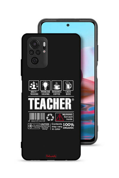 Tolwak Xiaomi Poco M5s Protective Case Cover Teacher Sticker