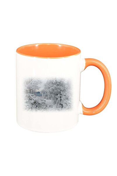 INOVATIX Cana alba personalizata, Picture, interior portocaliu, D257, INOVATI...