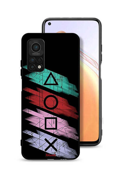 Tolwak غطاء حماية لهاتف Xiaomi Mi 10T Pro 5G برسومات أيقونات لعبة الحبار