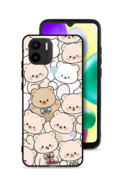 Tolwak غطاء حماية لهاتف Xiaomi Redmi A1 Plus بنقشة الدببة