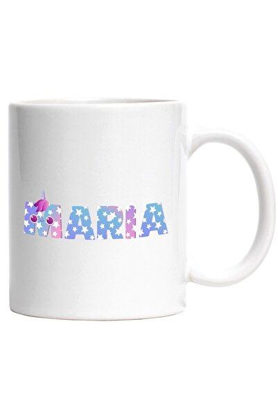 INOVATIX Cana alba personalizata, Numele Maria, Unicorn, Printesa, Fairytale,...
