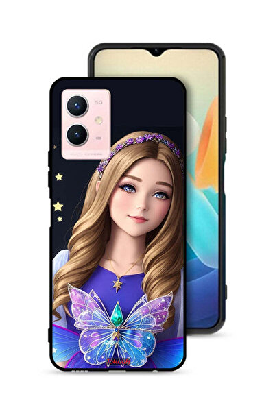 Tolwak Vivo Y33s 5G Protective Case Cover Cute Butterfly Girl
