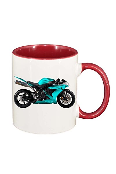 INOVATIX Cana alba personalizata, Motor, interior rosu, D59, INOVATIX®. 330ml