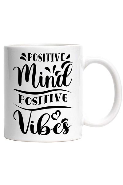INOVATIX Personalized white mug, for those who keep their minds positive, INOVATIX®. 330ml