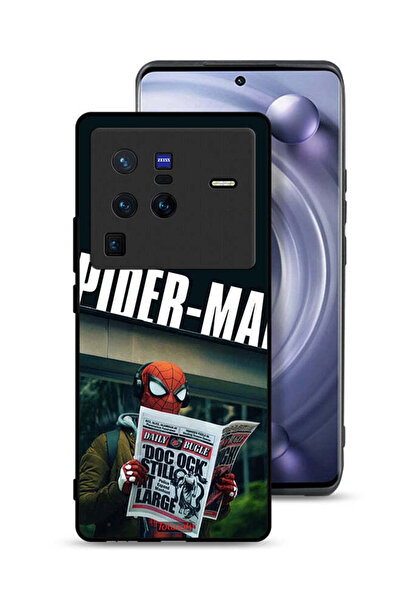 Tolwak غطاء حماية Vivo X80 Pro بتصميم سبايدرمان يقرأ صحيفة