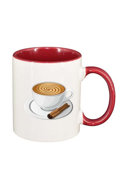 INOVATIX Personalized white mug, Coffee, red interior, D412, INOVATIX®. 330ml