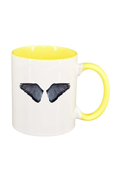 INOVATIX Cana alba personalizata, Wings, interior galben, D952, INOVATIX®. 330ml