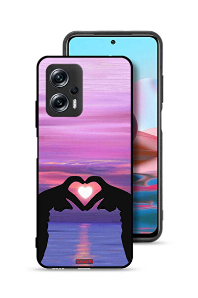 Tolwak غطاء حماية لهاتف شاومي ريدمي نوت 11T برو 5G بتصميم قلب وقمر