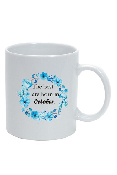 INOVATIX Cana alba personalizata, Flori, The best are born in..., alb, D1071,...