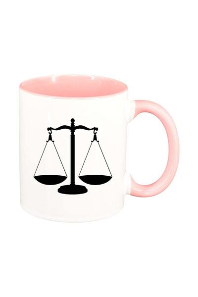 INOVATIX Personalized white mug, Zodiac sign, pink interior, D156, INOVATIX®. 330ml