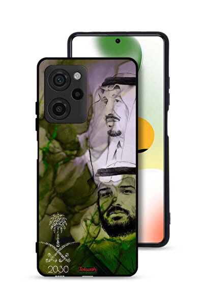 Tolwak غطاء حماية شاومي بوكو X5 برو - ملصق فني للملك سلمان وولي العهد محمد