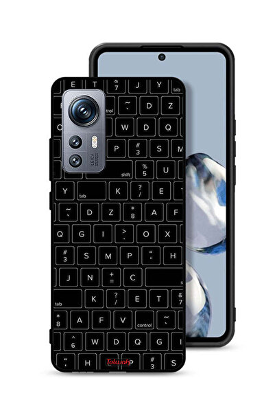 Tolwak غطاء حماية لهاتف Xiaomi 12S بنمط مفاتيح لوحة مفاتيح عشوائية