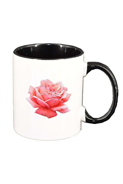 INOVATIX Cana alba personalizata, Rose, interior negru, D312, INOVATIX®. 330ml