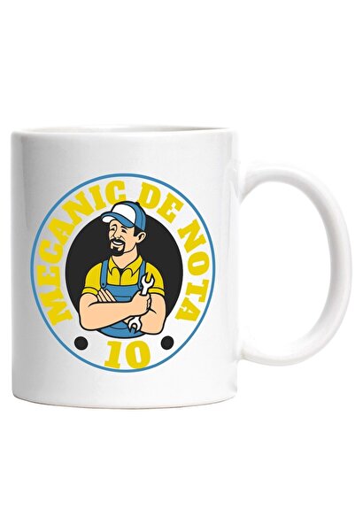 INOVATIX Cana alba personalizata, Barbat Cel Mai Bun Mecanic de nota 10, INOV...