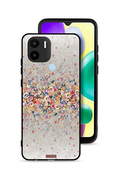 Tolwak Xiaomi Redmi A1 Plus Protective Case Cover Small Flowers Abstract Art