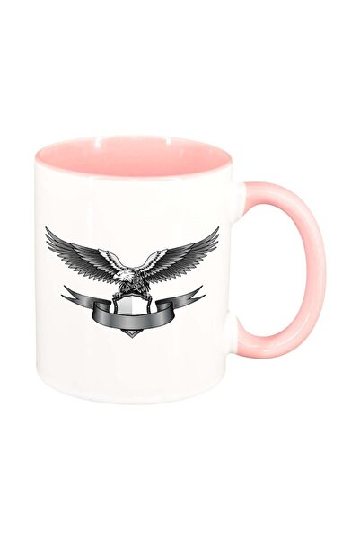 INOVATIX Cana alba personalizata, Eagle, interior roz, D301, INOVATIX®. 330ml