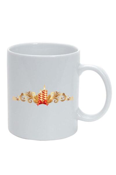 INOVATIX Cana alba personalizata, Craciun, alb, D166, INOVATIX®. 330ml