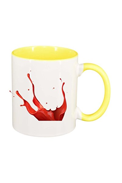 INOVATIX Cana alba personalizata, Colour, interior galben, D311, INOVATIX®. 3...