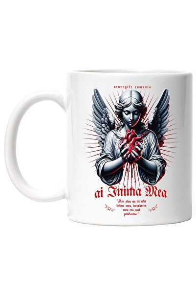 INOVATIX Cana alba personalizata, Inger - Ai Inima Mea, Cadou, Indredere, INO...