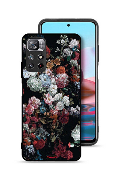Tolwak غطاء حماية لهاتف شاومي ريدمي نوت 11 4G بنقشة ورود عتيقة