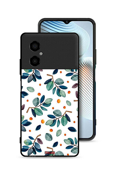 Tolwak Xiaomi Poco M4 5G Protective Case Cover Leaves