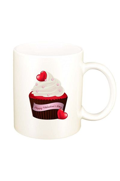 INOVATIX Cana alba personalizata, Muffin, D398, INOVATIX®. 330ml