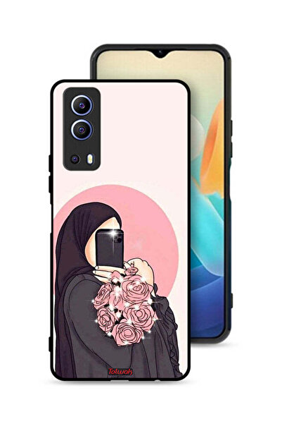 Tolwak غطاء حماية Vivo Y72 5G مع فن التقاط صور سيلفي أثناء حمل الزهور