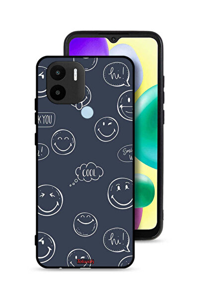 Tolwak Xiaomi Redmi A1 Plus Protective Case Cover Cool Faces Tags