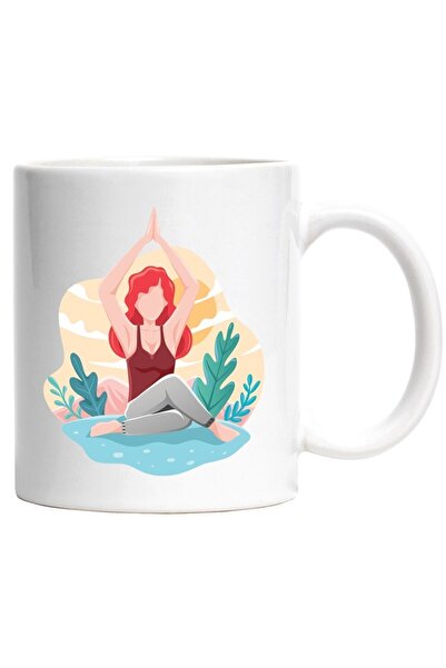 INOVATIX Персонализирана бяла чаша, Йога, Спорт, Природа, Планина, INOVATIX®....