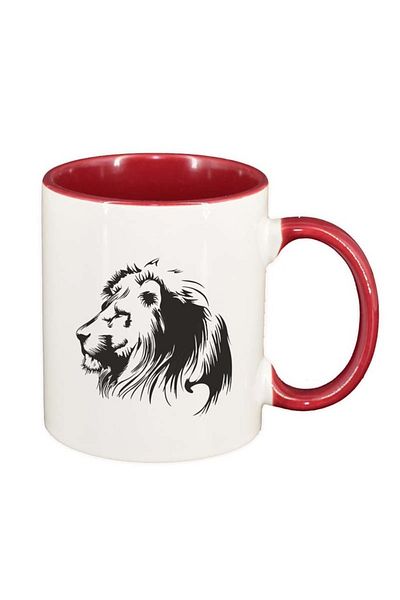 INOVATIX Personalized white mug, Zodiac sign, red interior, D154, INOVATIX®. 330ml