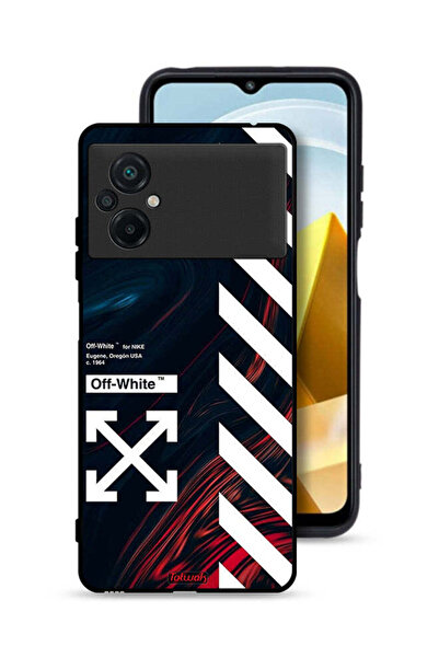 Tolwak Xiaomi Poco M5 4G Protective Case Cover Off White Sticker