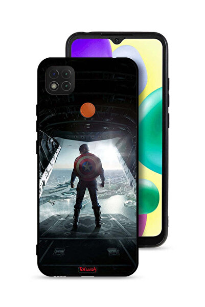 Tolwak غطاء حماية لهاتف شاومي ريدمي 9 سي - شاشة عرض كابتن أمريكا
