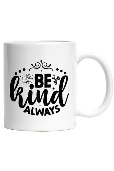 INOVATIX Personalized white mug, bees and message that urges you to always be good - help, INOVATIX®. 330ml