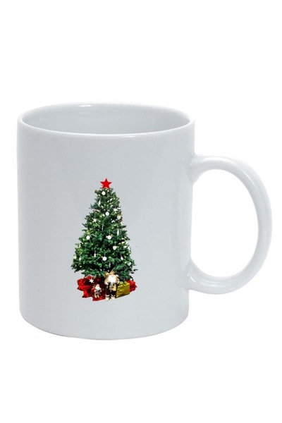 INOVATIX Cana alba personalizata, Craciun, alb, D164, INOVATIX®. 330ml