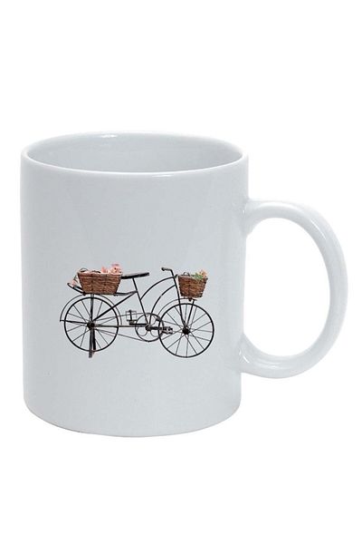 INOVATIX Personalized white mug, Bike, Retro, white, D953, INOVATIX®. 330ml