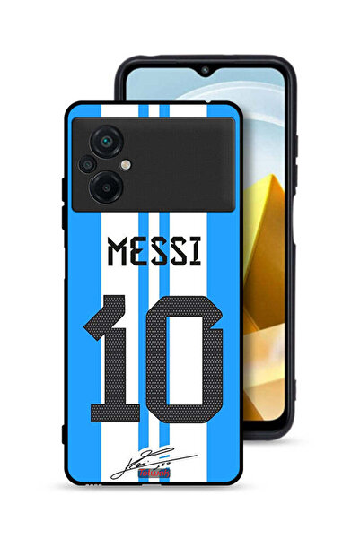 Tolwak غطاء حماية لهاتف Xiaomi Poco M5 4G بتصميم ميسي 10