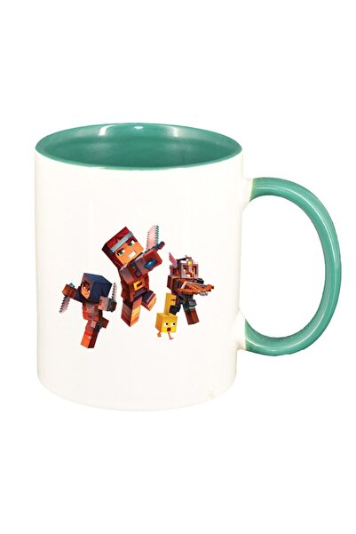 INOVATIX Cana alba personalizata, Minecraft, interior verde, D1467, INOVATIX®...