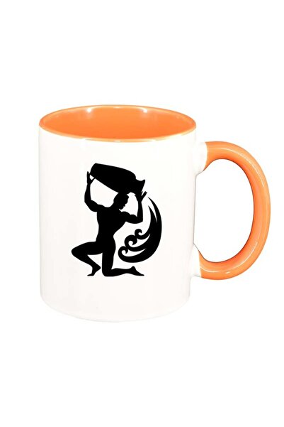 INOVATIX Personalized white mug, Zodiac sign, orange interior, D160, INOVATIX...
