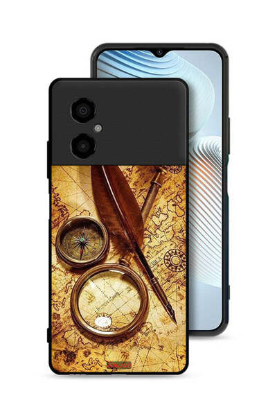 Tolwak غطاء حماية لهاتف Xiaomi Poco M4 5G بتصميم بوصلة عتيقة