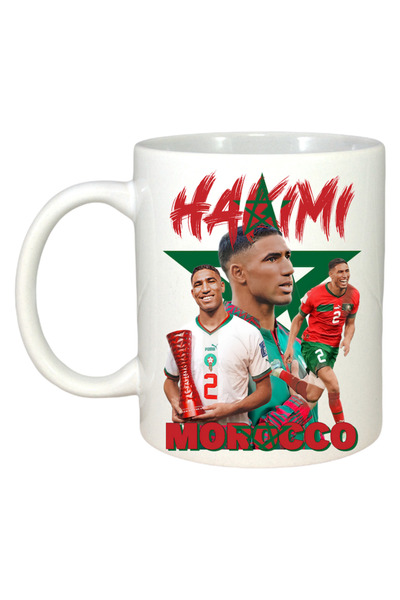 INOVATIX Cana Alba Personalizata, Hakimi Best, Maner Si Interior Alb, ®. 330ml