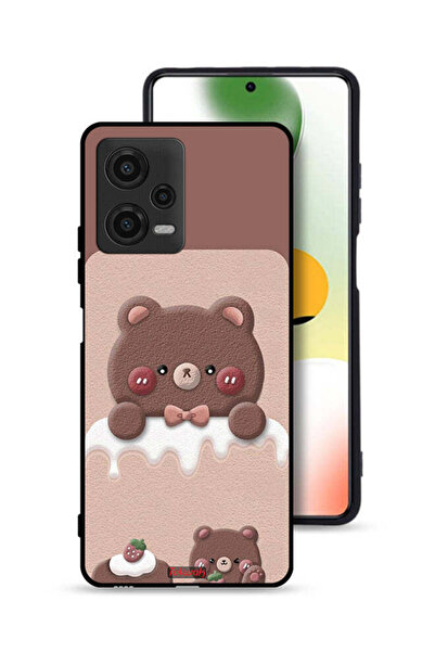 Tolwak غطاء حماية لهاتف Xiaomi Poco X5 - دب الفراولة