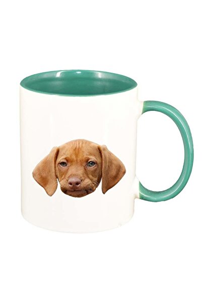 INOVATIX Cana alba personalizata, Dog, interior verde, D93, INOVATIX®. 330ml