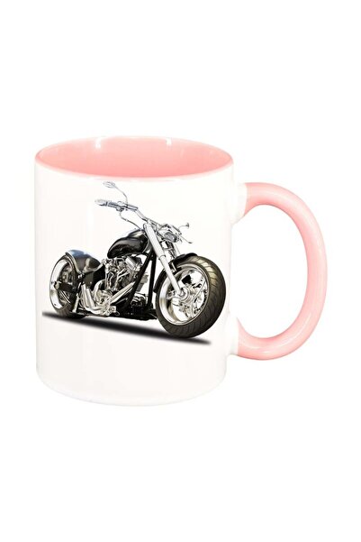 INOVATIX Cana alba personalizata, Motor, interior roz, D49, INOVATIX®. 330ml