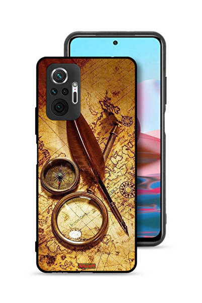 Tolwak غطاء حماية لهاتف شاومي ريدمي نوت 10 برو 4G ببوصلة عتيقة