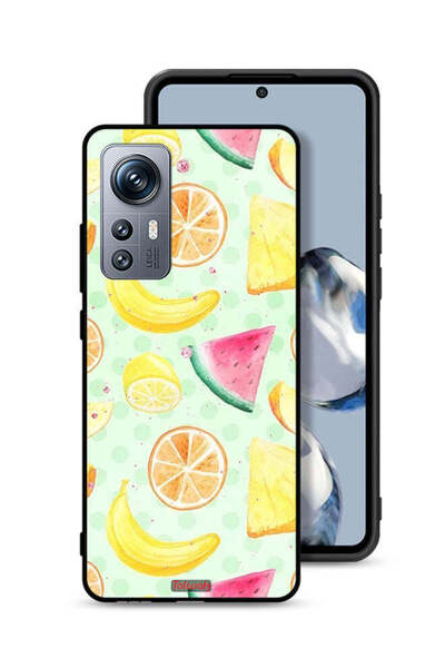 Tolwak غطاء حماية لهاتف Xiaomi 12S بتصميم فن الألوان المائية والفواكه