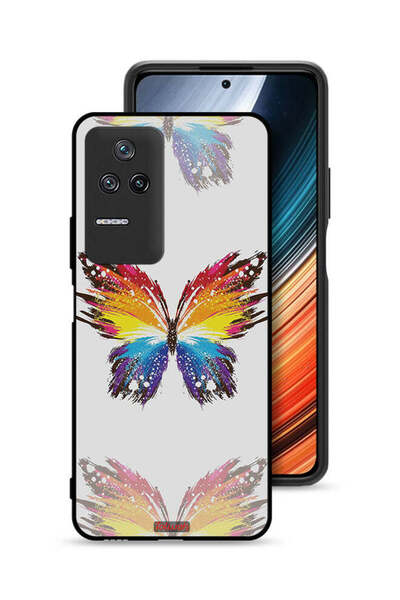 Tolwak غطاء حماية لهاتف Xiaomi Poco F4 بخلفية بسيطة وفن رقمي وبساطة الفراشة