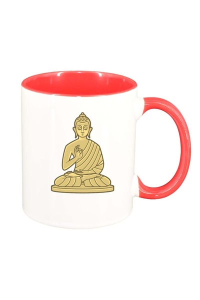 INOVATIX Cana alba personalizata, Indian, interior rosu, D369, INOVATIX®. 330ml