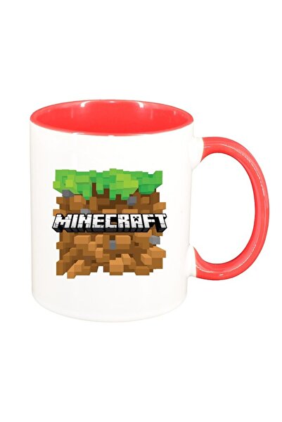 INOVATIX Εξατομικευμένη λευκή κούπα, Minecraft, κόκκινο εσωτερικό, D1472, INO...