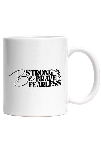 INOVATIX Personalized white mug, for the strong, brave and fearless, INOVATIX®. 330ml